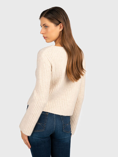 Sweater with rhinestone detail  - 3