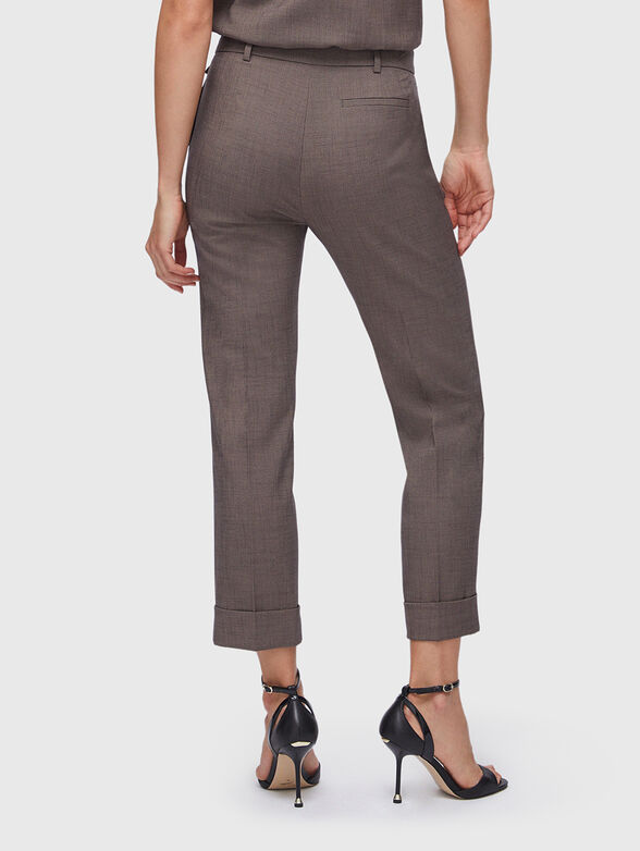 Melange  fabric pants - 2