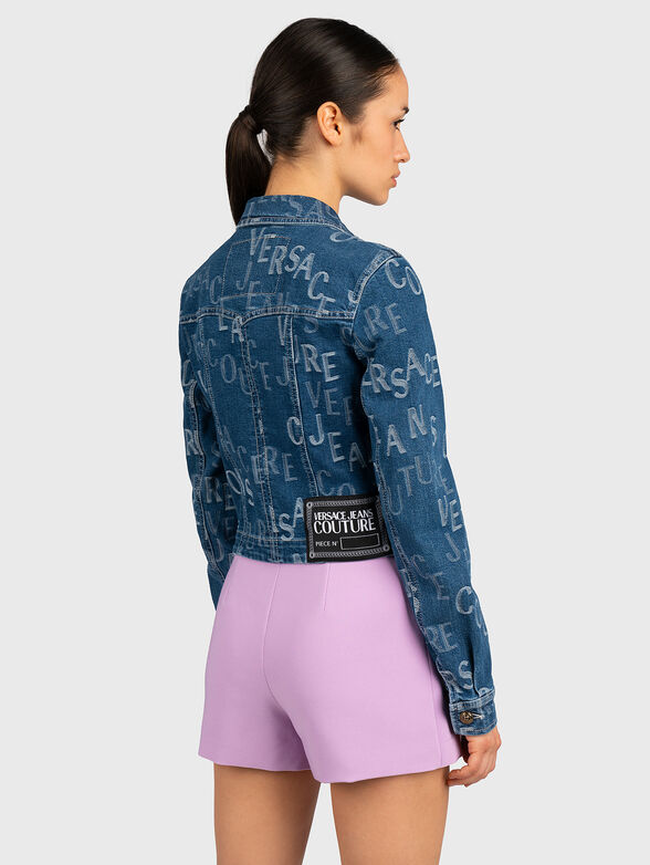 Denim jacket with logo print - 3