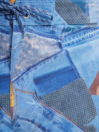 ALEX blue beach shorts with print - 5