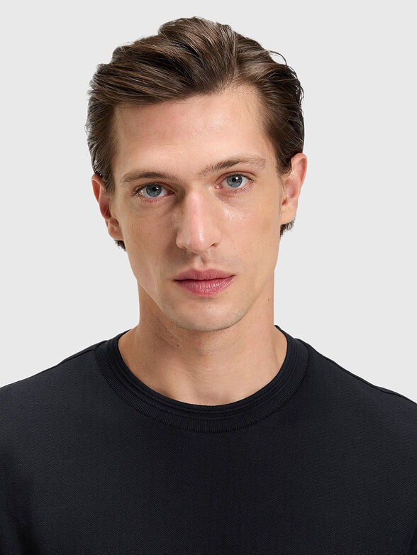 Dark blue cotton T-shirt - 4