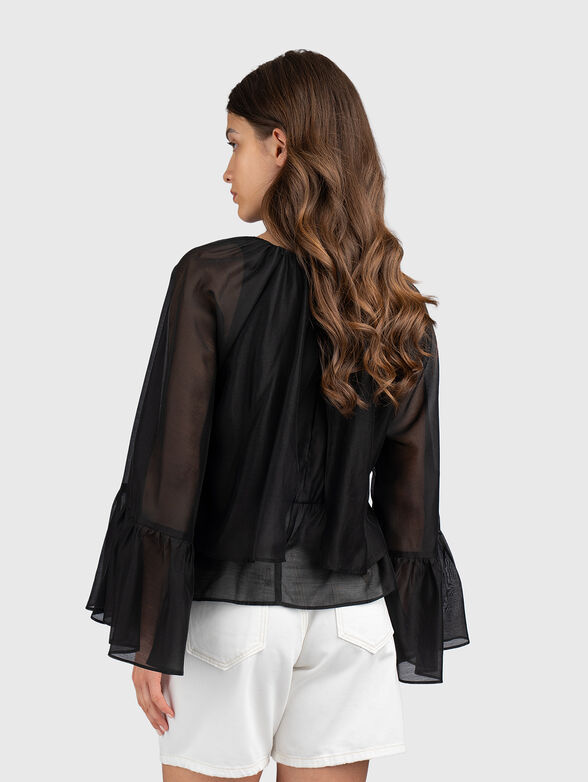 Blouse with accent sleeves - 2