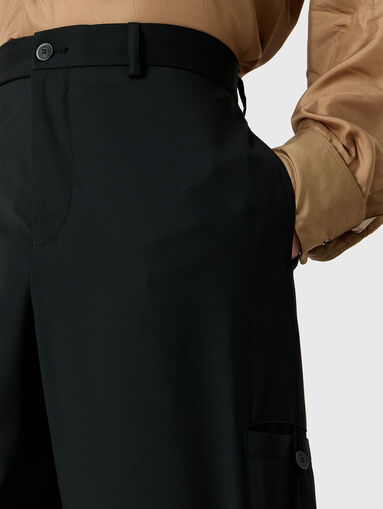 Black wool trousers - 3