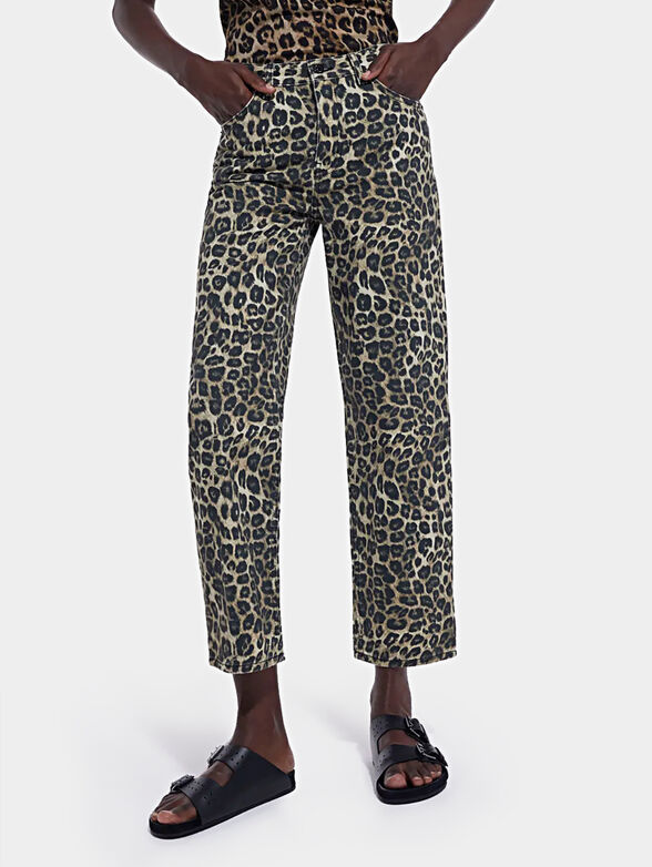 Leopard print jeans - 1