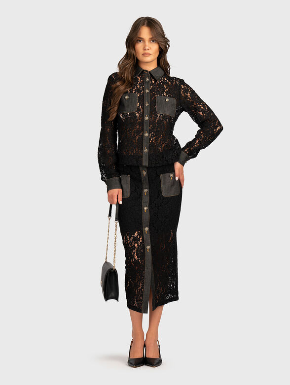 Lace midi skirt - 4