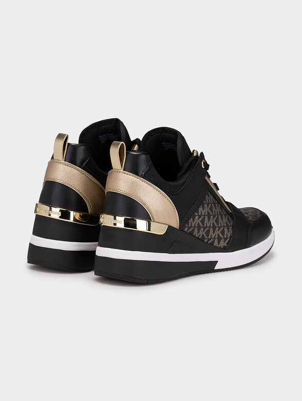 GEORGIE black sneakers with golden accents - 3