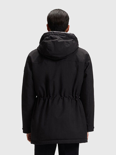 Hooded jacket with accent pockets - 3