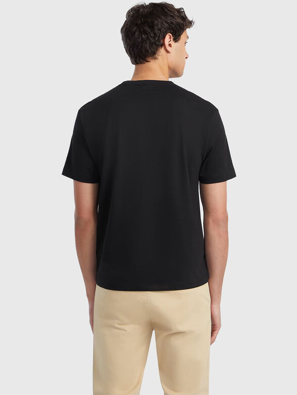 Black T-shirt with logo print - 3