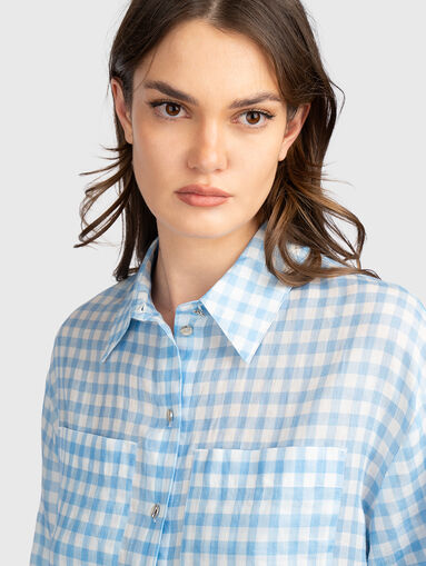 Checkered shirt with pockets - 4
