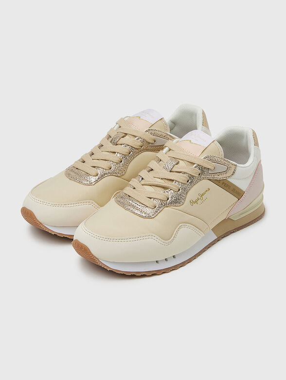 LONDON ALBAL sneakers with gold accents - 2