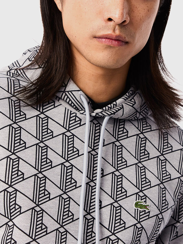 Sweatshirt with hood and print - 4