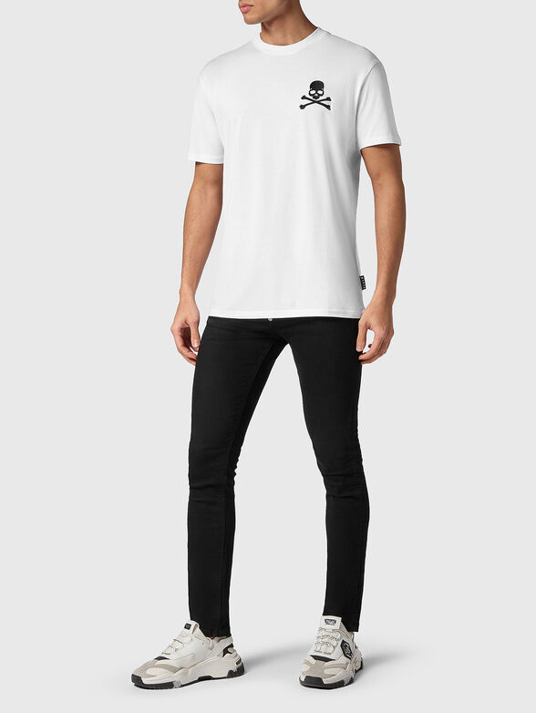 Logo print T-shirt in beige - 2