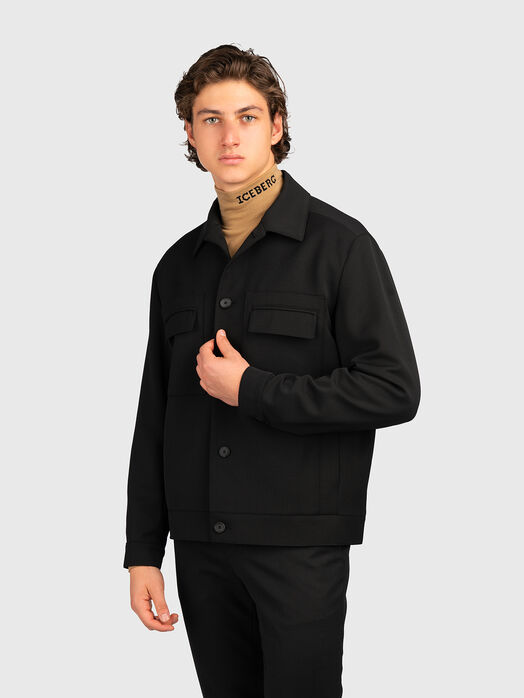 JULIANO black wool blend jacket