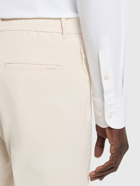 Slim trousers with micro logo - 3