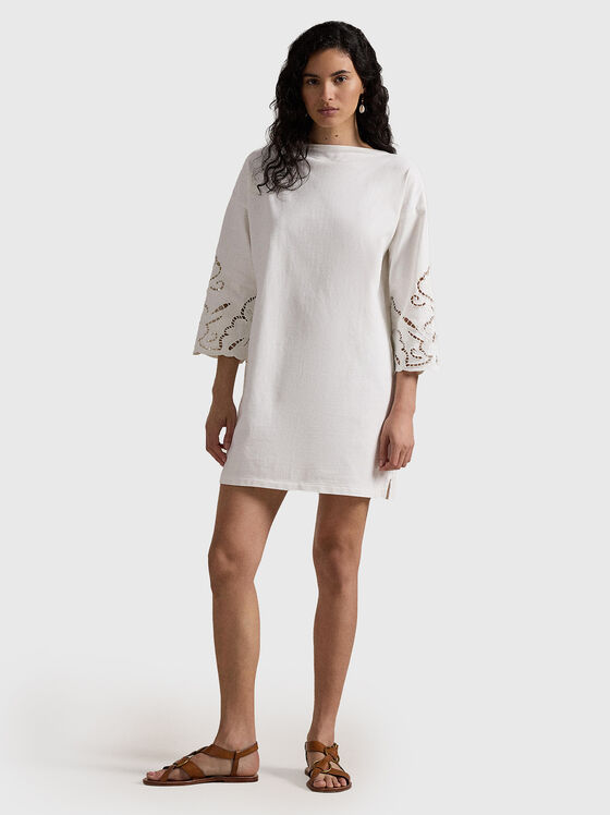 Mini dress with accent embroideries - 1