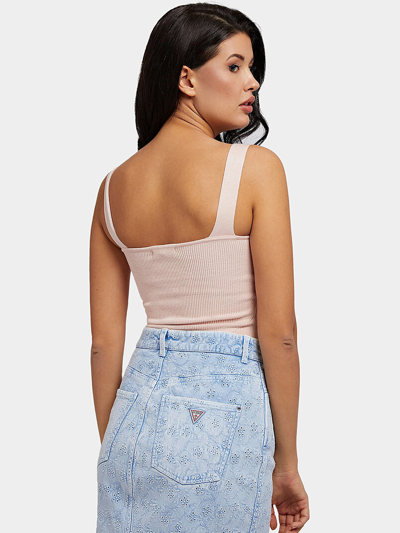 SACHA knitted top in pale pink color - 3