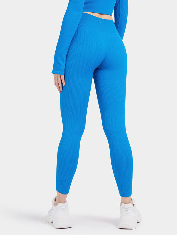 Sports leggings in blue color - 2