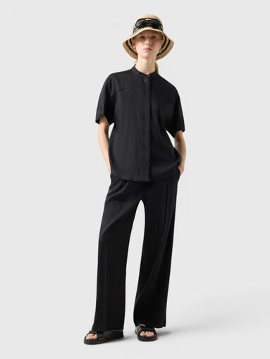 Candy linen blend pants in beige - 5