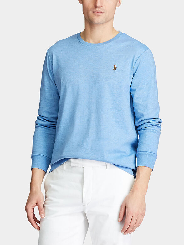 Blue blouse with logo embroidery - 3