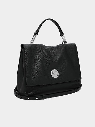 LIYA Leather handbag with silver details - 5