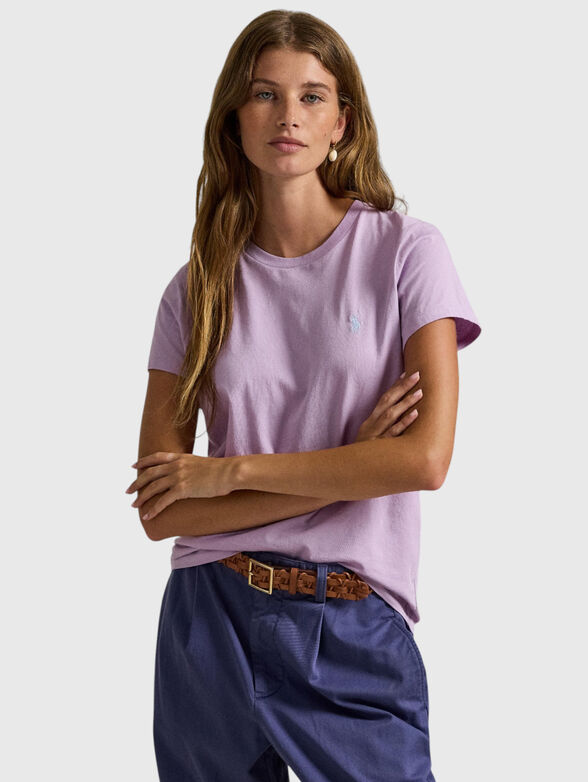Purple cotton T-shirt - 1