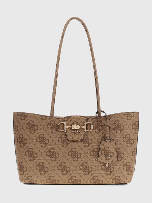 Brown logo print bag - 1