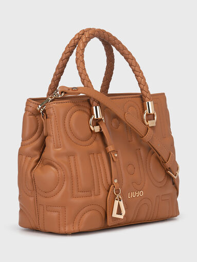 Handbag with quilted logo effect - 5