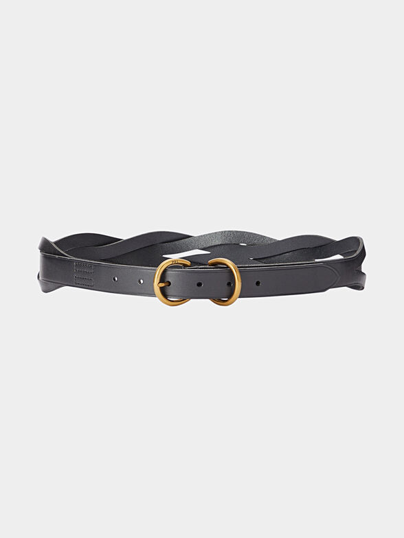 Leather belt with golden details - 1