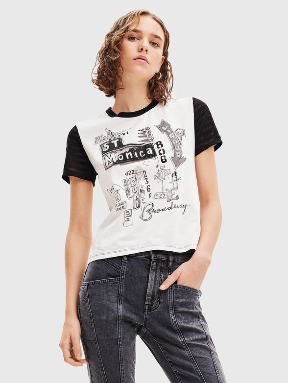 MARIS MONICA T-shirt with contrast print - 1