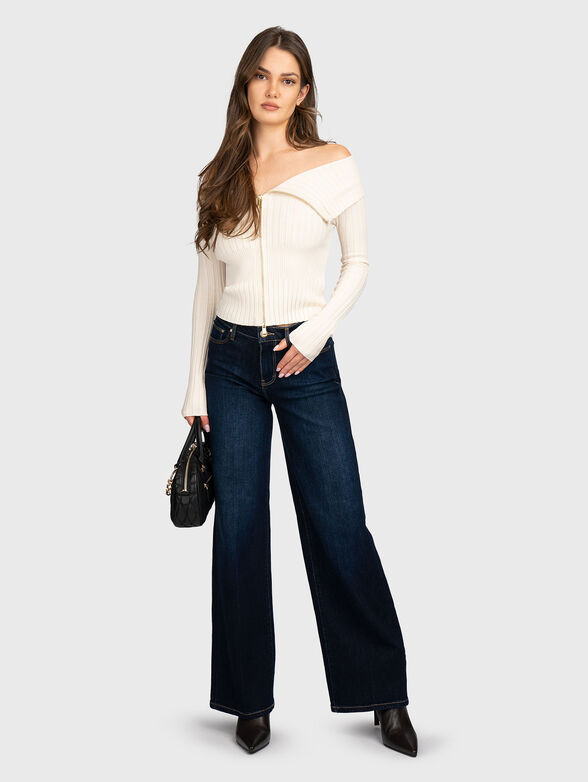 Drop-shoulder cardigan in viscose blend - 2