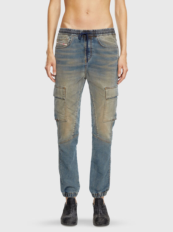 Дънки 2051 D-URSY JOGG с еластична талия и връзки - 1