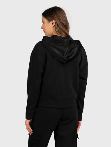 Zip up sweatshirt in black  - 3