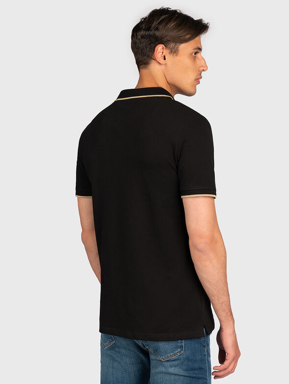 Black polo-shirt with logo detail - 3