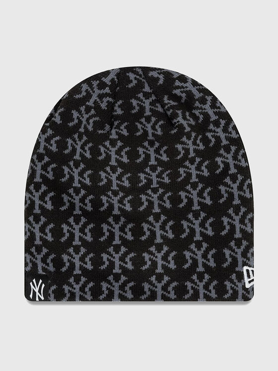 Knitted hat with logo print - 1