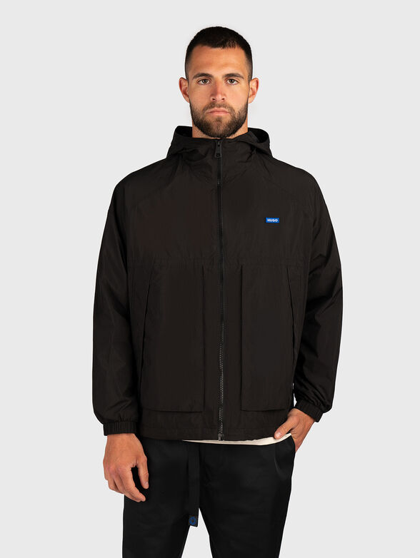 Transitional jacket with hood and logo - 1