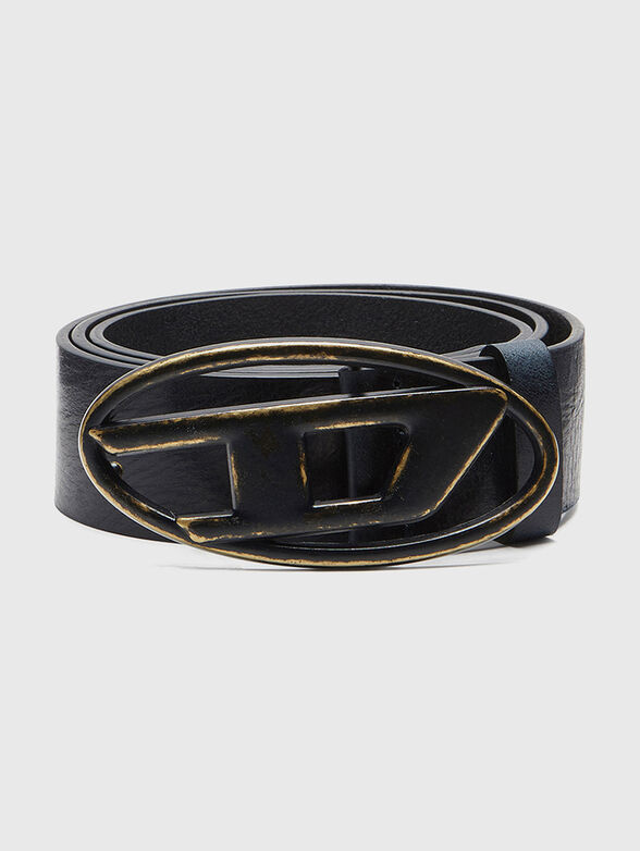 B-1DR leather belt with oval logo - 1