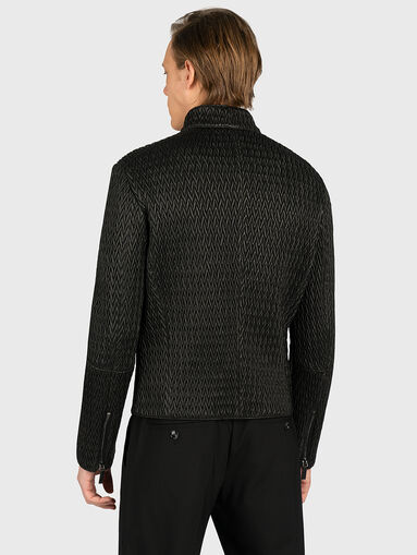 Lamb leather jacket in black color - 5