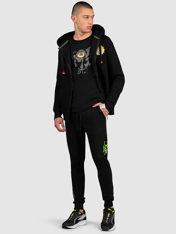 Sports sweatshirt HZ011 with hood and prints - 6