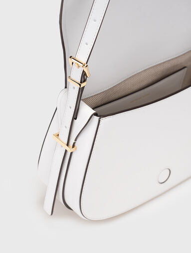 Black leather bag with logo - 5