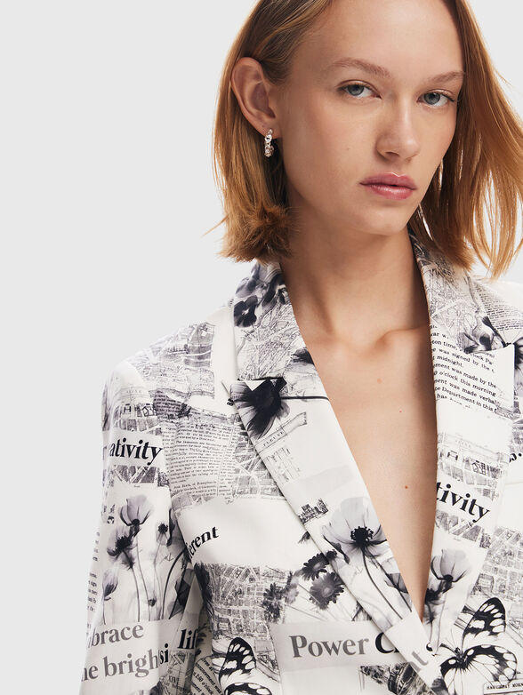 BRATISLAVA blazer with newspaper print - 5
