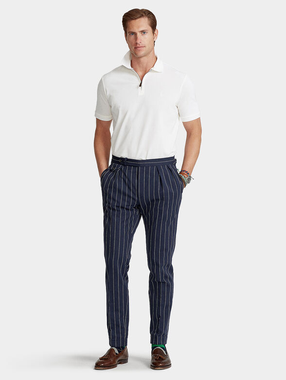 White polo-shirt with zip - 4