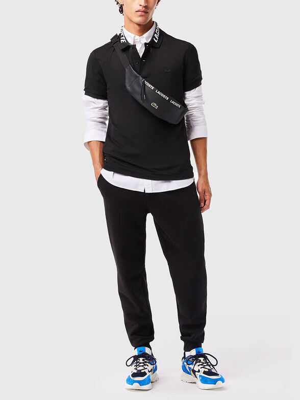 Contrast logo-print polo shirt  - 2