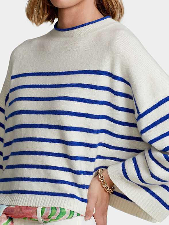 Striped cashmere sweater - 4