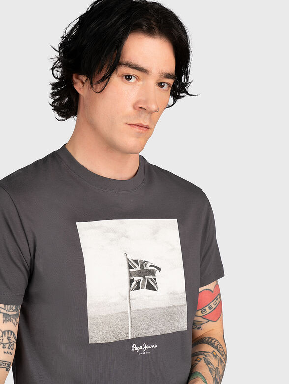 ALFRED T-shirt with contrast print - 4