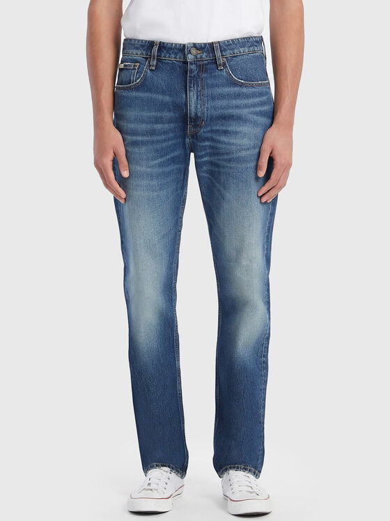 Straight jeans with washed effect - 1