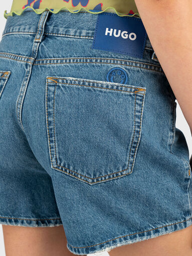 GIMUSA denim shorts with logo - 3