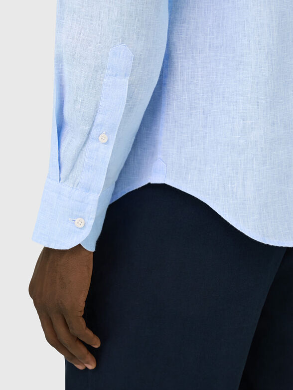 Light blue linen shirt  - 4