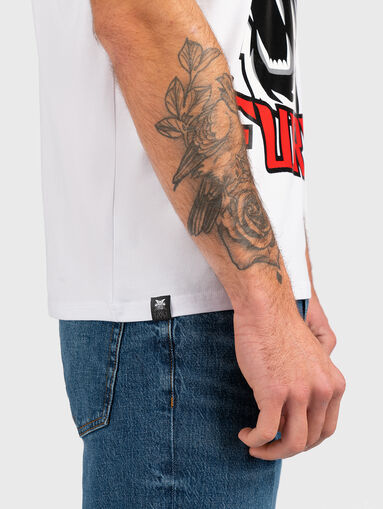 TS170 white T-shirt with contrast print - 3