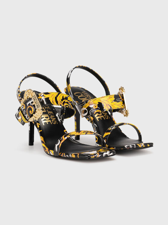 EMILY heeled sandals with gold detail - 2