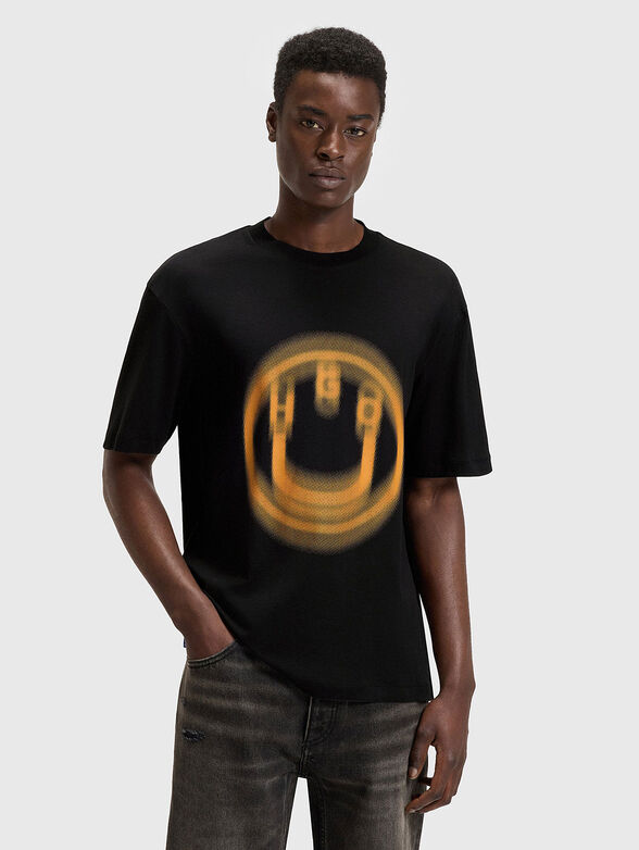 White unisex T-shirt with logo print - 1